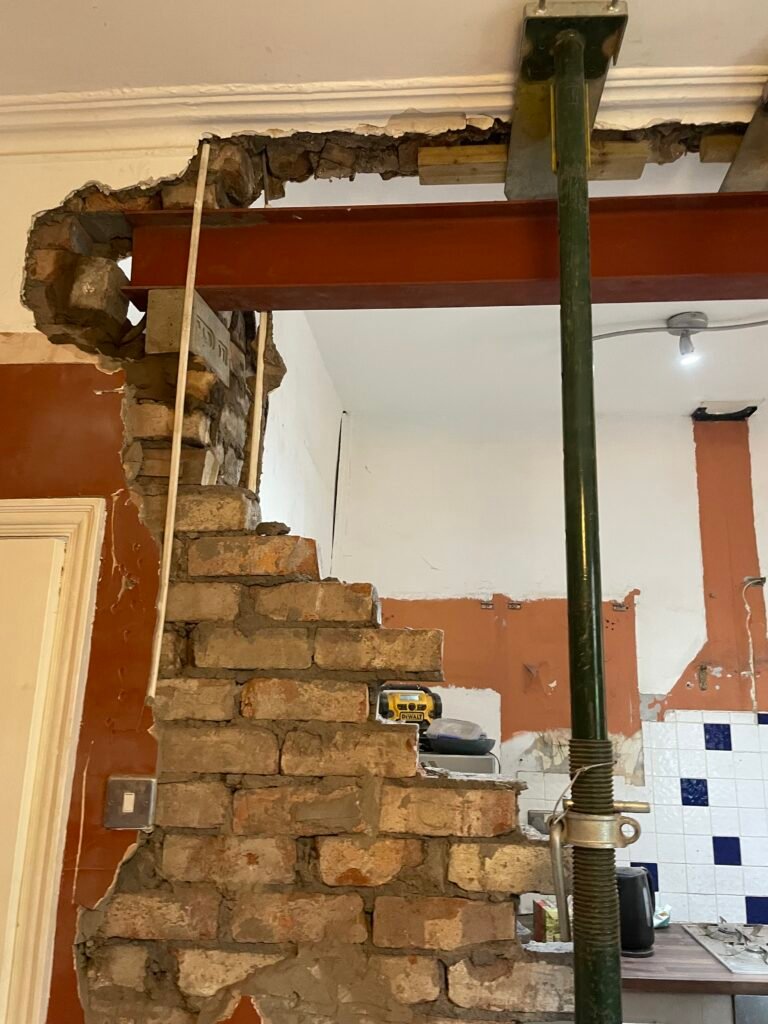 Knock through builder Liverpool steel beam